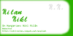 milan nikl business card